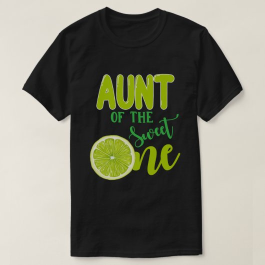 スウィートワンの叔母の1stバースデーレモンガールファースト tシャツ (デザイン正面)