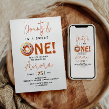 スウィートワンの水彩ドーナツがかわいい1歳の誕生日