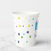 スウィートワンの第1バースデーブルー緑 紙コップ (右)