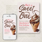 スウィートワンアイスクリームガールズ1st誕生日 招待状