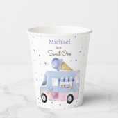 スウィートワンアイスクリームトラックの最初の誕生日 紙コップ (裏面)