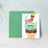 スウィートワンアイスクリームファースト誕生日招待状 招待状