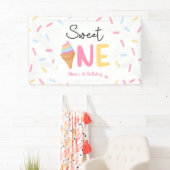 スウィートワンアイスクリーム第1誕生日パーティー 横断幕 (インサイチュ)