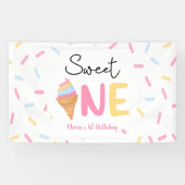 スウィートワンアイスクリーム第1誕生日パーティー 横断幕 (横)