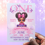 スウィートワンアフロープフベビーガールパープル1st誕生日 ペーパープレート