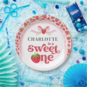 スウィートワンイチゴ1st誕生日9"ラウンド ペーパープレート (パーティー)