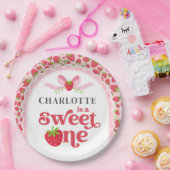 スウィートワンイチゴ1st誕生日9"ラウンド ペーパープレート (パーティー)