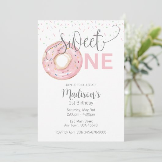 スウィートワンウォーターカラーガールズワン招待状 招待状 (スタンド正面)