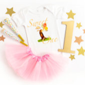 スウィートワンカワイートオッターベビーショートスリーブ ベビーボディスーツ