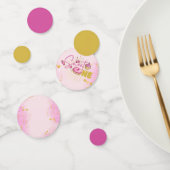 スウィートワンガールの最初の誕生日ピンクの金ゴールドデザート コンフェッティ (グループ)