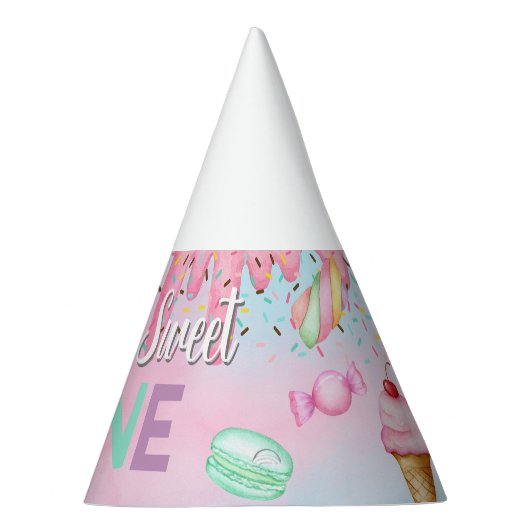スウィートワンガールの誕生日パーティーハット。 パーティーハット (右)