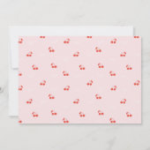 スウィートワンガール誕生日さくらんぼサマーフォト 招待状 (裏面)