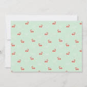 スウィートワンガール誕生日さくらんぼサマーフォト 招待状 (裏面)