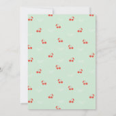 スウィートワンガール誕生日招待状さくらんぼサマー 招待状 (裏面)