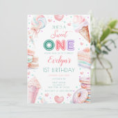 スウィートワンキャンディガール1st誕生日 招待状 (スタンド正面)