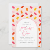 スウィートワンキャンディグミベアガールズガールズ1st誕生日 招待状 (正面)