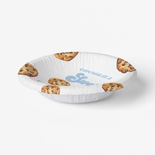 スウィートワンクッキーとミルク1歳の誕生日パーティー ペーパーボウル (傾斜あり)