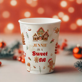 スウィートワンクリスマスジンジャーブレッドハウス1st誕生日 紙コップ