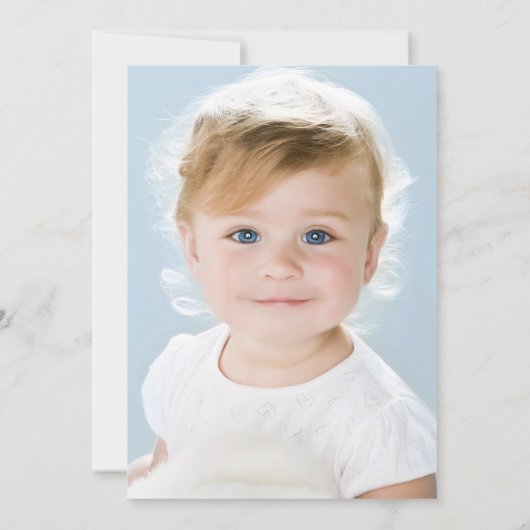 スウィートワンストロベリーアイスクリーム1st誕生日 招待状 (裏面)