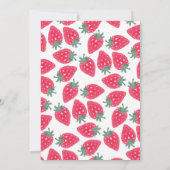 スウィートワンストロベリーワンバースデー招待状 招待状 (裏面)