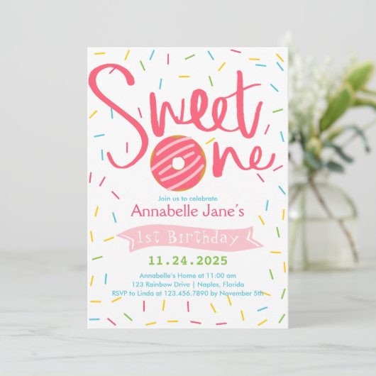 スウィートワンスプリンクルスバースデーパーティー 招待状 (スタンド正面)