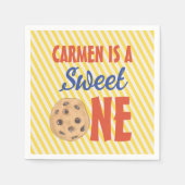 スウィートワンチョコレートクッキー誕生日ナプキン スタンダードカクテルナプキン (正面)