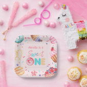 スウィートワンドーナットキャンディ誕生日紙プレート ペーパープレート (パーティー)