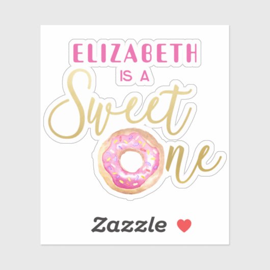 スウィートワンドーナットファースト誕生日 シール (シート)