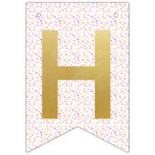 スウィートワンドーナツハッピーバースデーバナー バンティングフラッグ (第2の旗)