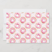 スウィートワンドーナツ写真少女1st誕生日招待状 ノートカード (裏面)