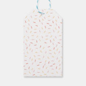 スウィートワンドーナツ女の子の最初の誕生日ありがとう ギフトタグ (裏面)