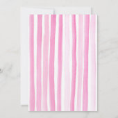 スウィートワンドーナツ女の子1st誕生日パーティーピンク 招待状 (裏面)