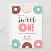 スウィートワンドーナツ少女1st誕生日 招待状 (正面)