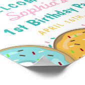 スウィートワンドーナツ最初の誕生日パーティーへようこそ ポスター (角)