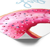 スウィートワンドーナツ男の子1stバースデーウェルカムパーティー ポスター (角)