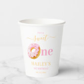 スウィートワンドーナツ誕生日招待状ガールズファースト 紙コップ (正面)