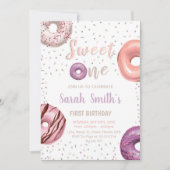 スウィートワンドーナツ誕生日招待状 招待状 (正面)