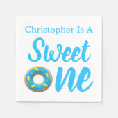 スウィートワンドーナツ1歳の誕生日 スタンダードカクテルナプキン (正面)