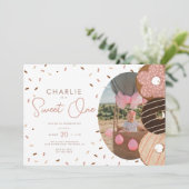 スウィートワンドーナツ1st – ガールズフォト誕生日 招待状 (スタンド正面)