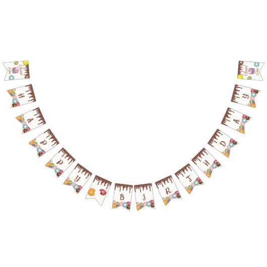 スウィートワンバースデーパーティーバナー バンティングフラッグ (全)