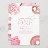 スウィートワンバースデーパーティ招待状 招待状 (正面/裏面)