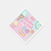 スウィートワンバースデー紙ナプキンパーティー供給。 スタンダードカクテルナプキン (角)