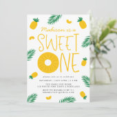 スウィートワンパイナップル1st誕生日パーティー 招待状 (スタンド正面)