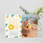 スウィートワンパイナップル1st誕生日パーティー 招待状 (スタンド正面)