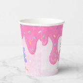 スウィートワンピンクつや消しガールズファースト誕生日 紙コップ (右)