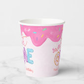 スウィートワンピンクつや消しガールズファースト誕生日 紙コップ (左)