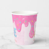 スウィートワンピンクつや消しガールズファースト誕生日 紙コップ (右)