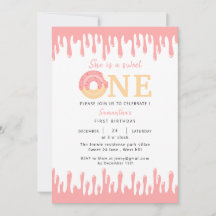 スウィートワンピンクドーナツ1歳の誕生日