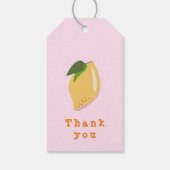 スウィートワンピンクレモンファースト誕生日 ギフトタグ (裏面)
