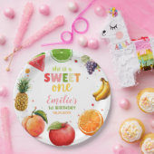 スウィートワンフルーツ1stバースデーバッシュ、夏のパーティー ペーパープレート (パーティー)